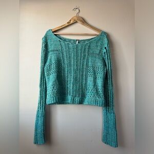 Free People size Medium crochet long sleeve